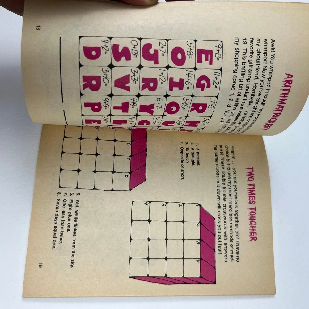 Scholastic Count Morbida's Dynamite Puzzle Book Kids Vintage Monster Retro Book